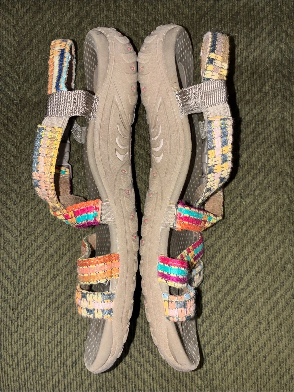 Skechers Reggae Sew Me Boho Woven Strappy Slingback Sandal